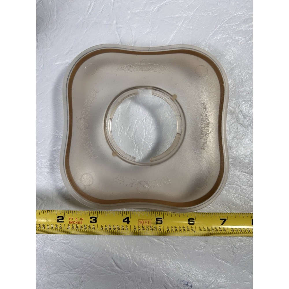 Oster Osterizer Blender Jar Lid 2 oz Measuring Cup Clover‎ Top Clear VTG Part